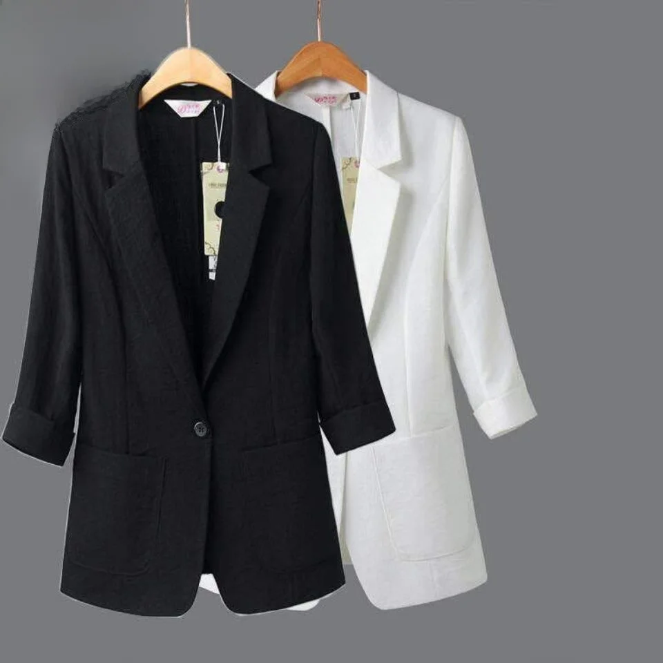 سترة نسائية صيفية بقصة ضيقة من Jaet كورية Sle كاجوال رفيعة Sve Top Seven Sve للحماية من الشمس irt Fem الجزء العلوي من الجسم