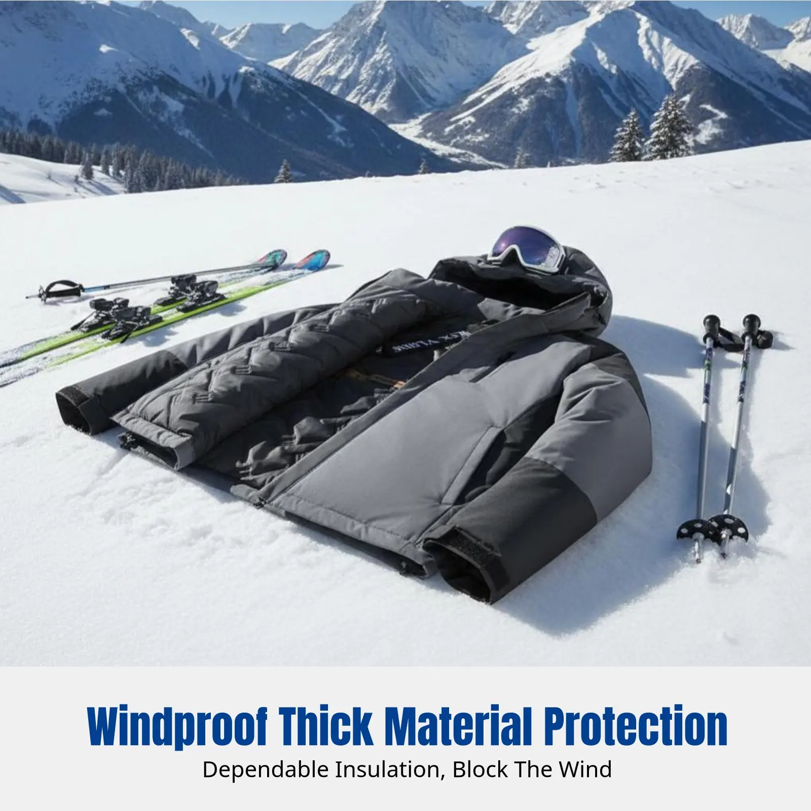 

Sports Outdoor Ski Jacket, Windproof, Thickened, Unisex, Extended Size, Multicolor Design, Thermal Coat