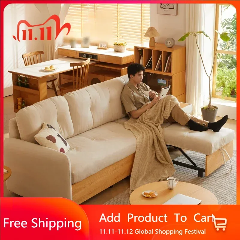 

Modern Storage White Sofa Bed Nordic Wood Large Foldable Living Room Sofas Puffs Children Double Unique Muebles Trendy Furniture
