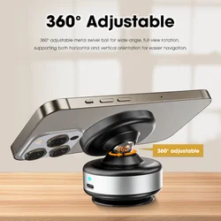 Car Magnetic Vacuum Adsorption Bracket 360 Degree Rotating Aluminum Alloy Mobile Phone Holder For iPhone 14 15 Samsung Huawei
