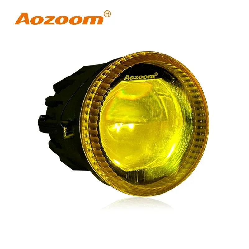 Aozoom For Equation Leopard 5 Offroad 2 inch 13V 45W Fog Light Round Amber Golden-eyed Fog Lamp Spotlights For Wrangler Bronco