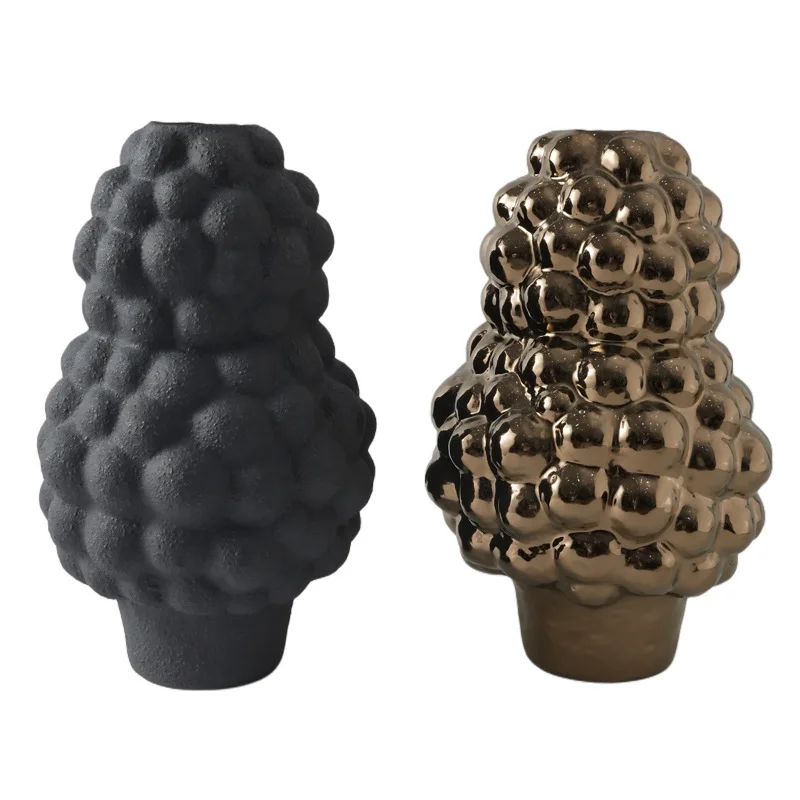 

Modern light luxury creative ceramic bubble shape irregular special-shaped vase fruit plate ornament flower tray ornament