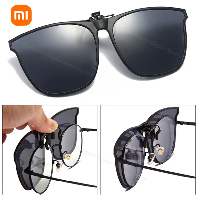 

Поляризованные солнцезащитные очки Xiaomi с защитой от ультрафиолета, поляризационные солнцезащитные очки для водителя для мужчин и женщин с очками-клипсами для близорукости