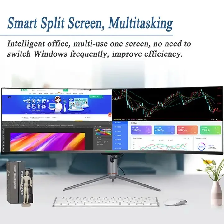 ZJZ High Solutions 144 هرتز OEM 49 بوصة 1 مللي ثانية 2800 كيلو شاشة ألعاب 49 بوصة شاشة منحنية واسعة جدًا