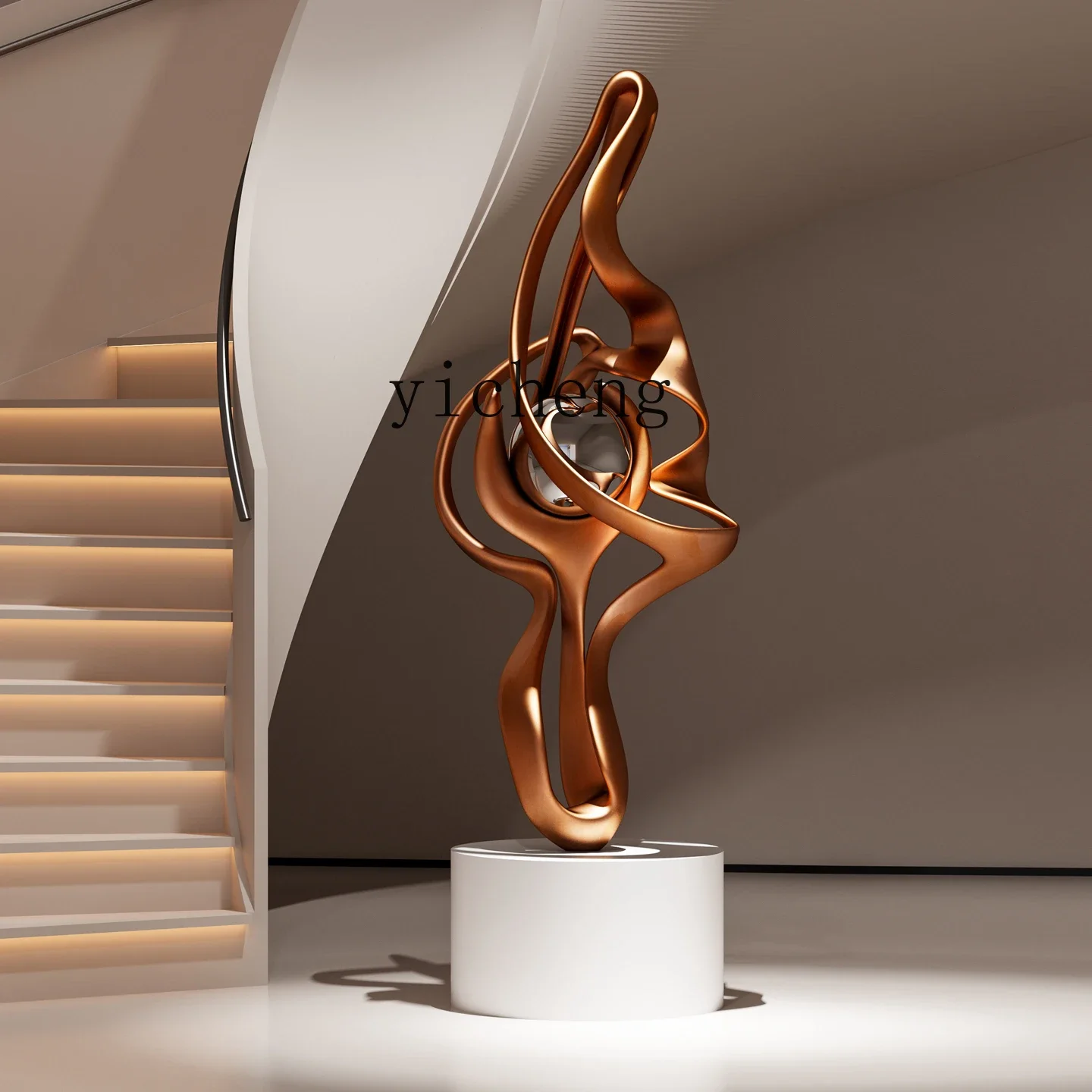 6.8BJL floor-to-ceiling sculpture ornament sofa decoration hotel lobby staircase corner sales office crafts