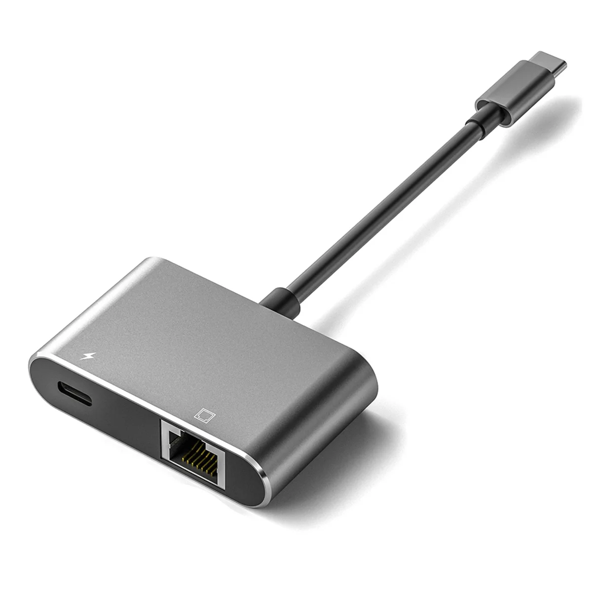 SEMOIC 1000 Мбит/с USB C-Ethernet-адаптер PD3.0 Type-C Порт зарядки Сетевой адаптер Type C-RJ45 Сетевой сетевой адаптер для ПК