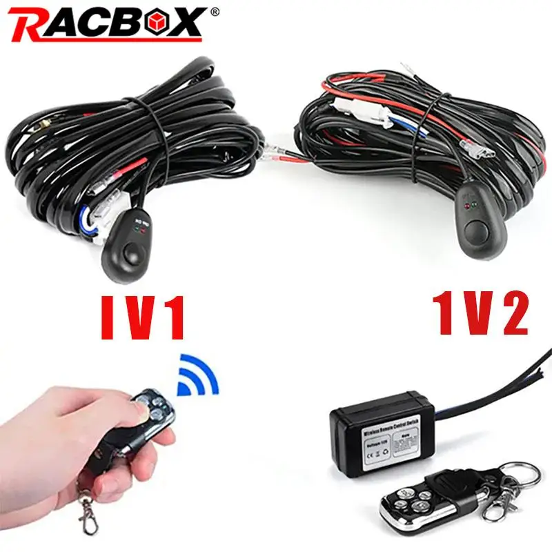 LED light bar Relay Remote Controller Wiring Harness with Fuse On-off Switch cable for 4-52inch LED Work Light Bar 12V 40A