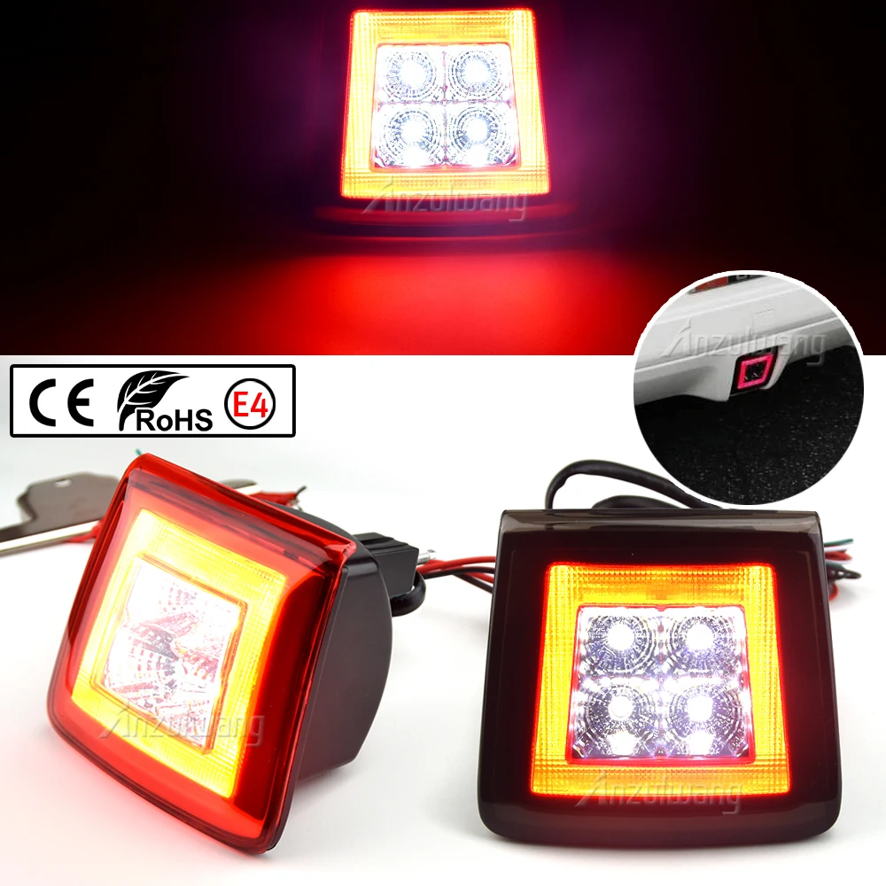 

For 2009-up Nissan 370Z & 13-17 Juke Nismo LED Rear Fog Light Red Brake/Rear Fog & White LED Backup Reverse Lamp