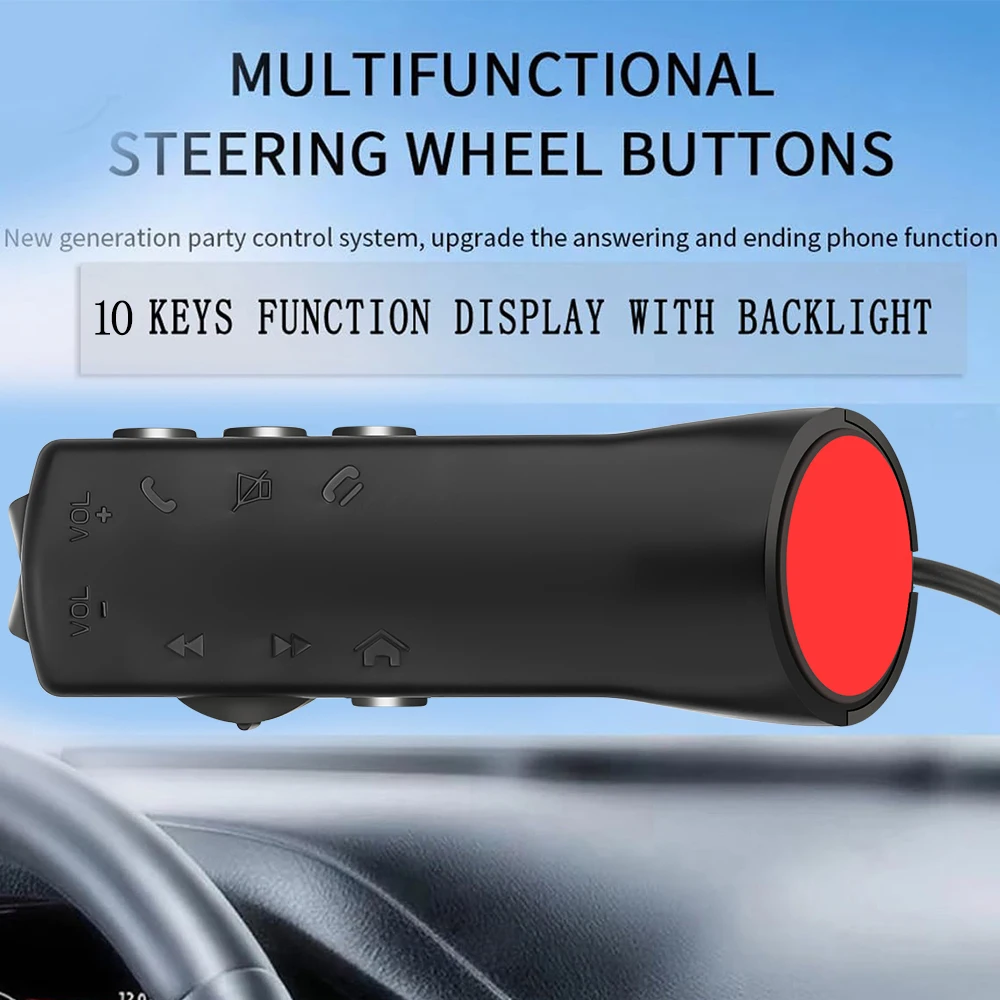 

Smart Wireless Car Steering Wheel Remote Control for Radio DVD GPS Navigation Multi-functional Remote Controller Button