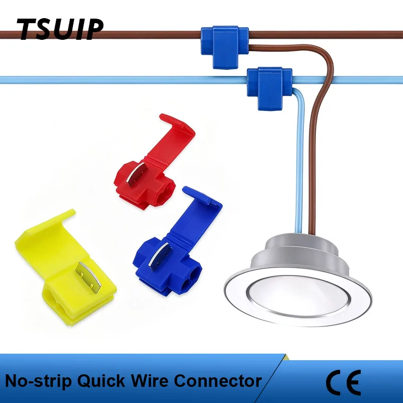 Quick Splice 0.5-4mm² No Strip Crimp Wire Connectors Fast Secure Installation for Home Electricians DIY Clamper Quik Conector