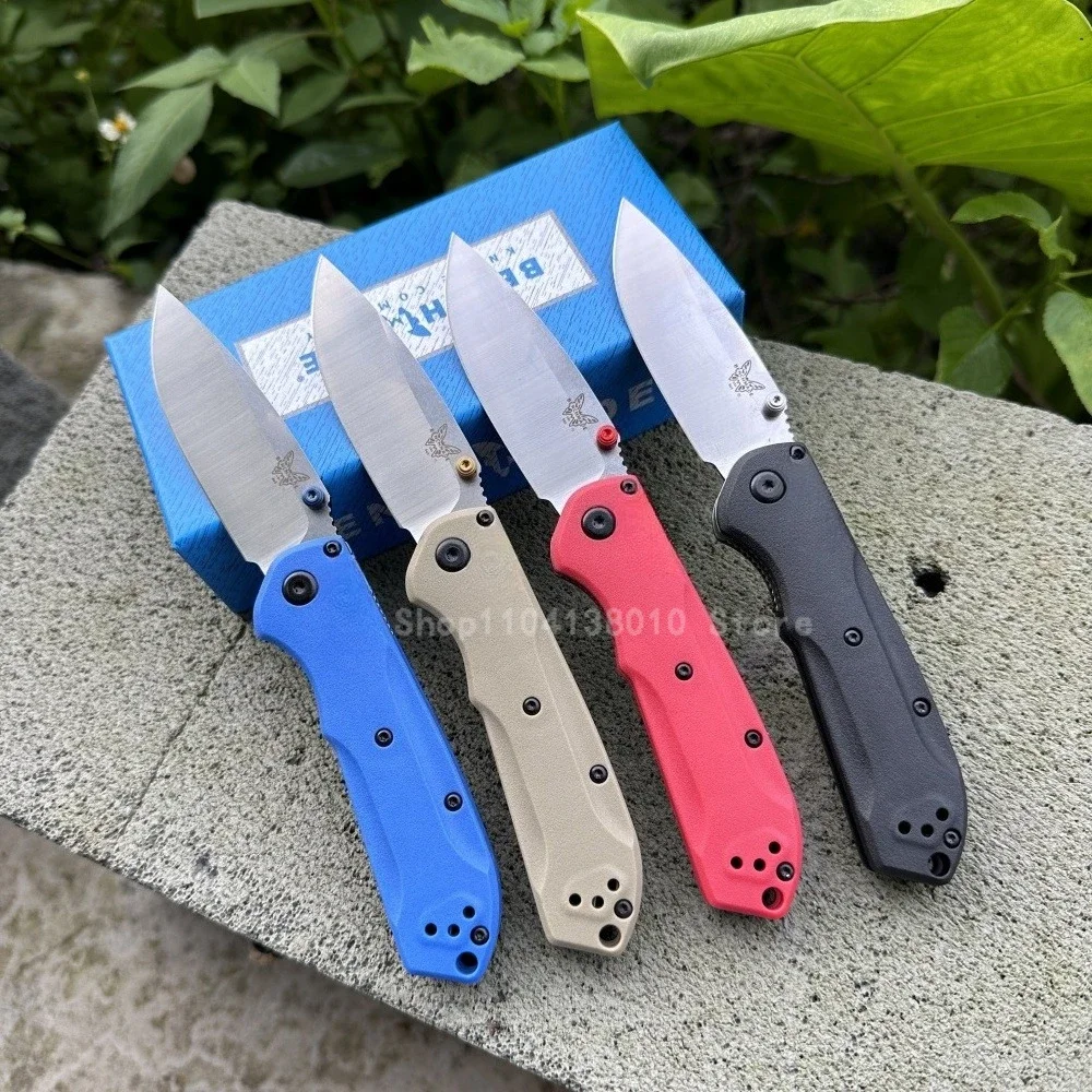 

BM 565 Multi-color Nylon Fiber Handle Portable Folding Knife D2 Steel Blade Outdoor Tactical EDC Hunting Knife Window Breaker