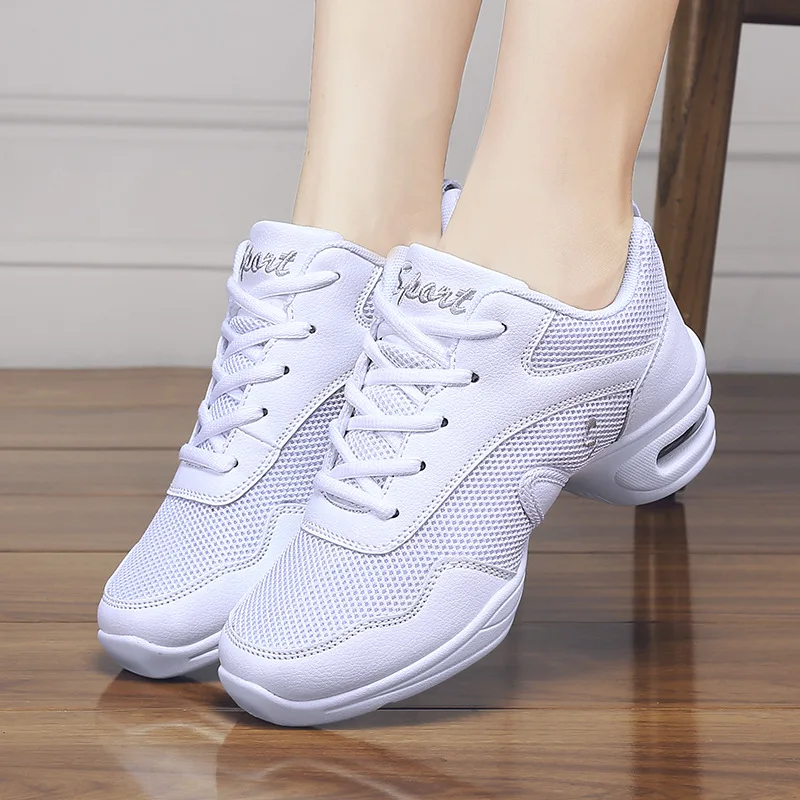 Zapatos de baile para mujer, suela exterior blanda, malla transpirable, zapatillas deportivas de Jazz Hip Hop, zapatos de baile de Jazz modernos para mujer y niña