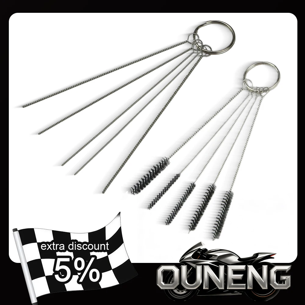 Carburetor Carbon Dirt Jet Remover Cleaning Needles Brushes Wires Set For Auto Motorcycle ATV Chainsaw