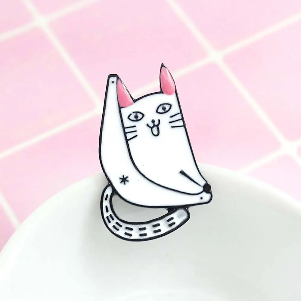 Gift for Kids Collar Brooch Long Tail Naughty Cat Jewelry Accessories Lapel Pin Lapel Brooch Cat Brooch Brooches Pin Enamel Pin