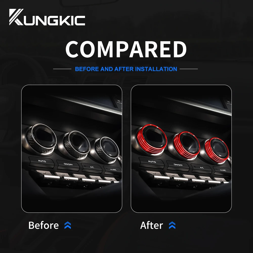 KUNGKIC AC Adjustment Knob For Subaru BRZ Toyota GR86 2021 2022 2023 2024 Switch Ring Navigation Audio Knob Accessories Trim