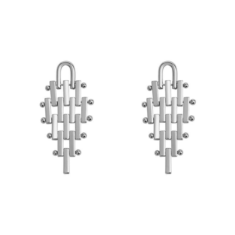 kshmir 2023 Geometric metal splicing earrings exaggerated trapezoidal pendant women\'s earrings accessories gift