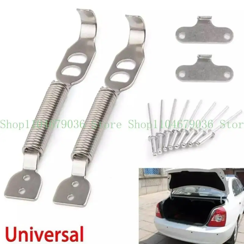 652F Car Hood Spring Pin Car Hood Clips Stainless Bonnet Springs Fastener Clips Automotive Hood Pin Lock