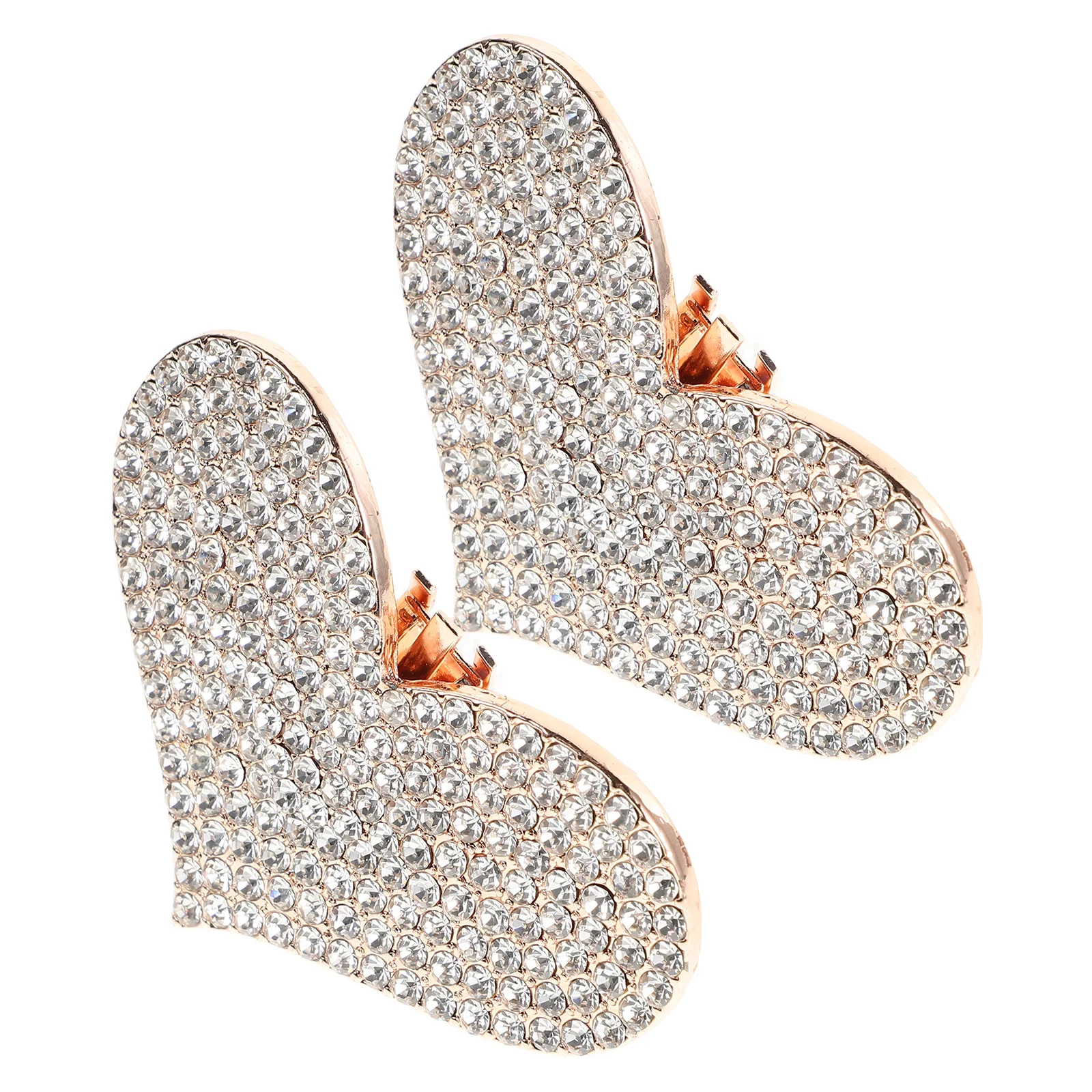 

2Pcs Heart Rhinestone Shoe Clips Detachable Accessories for Women High Heels Decorations Bow Shoe Jewelry Girly Pins Charm Bows