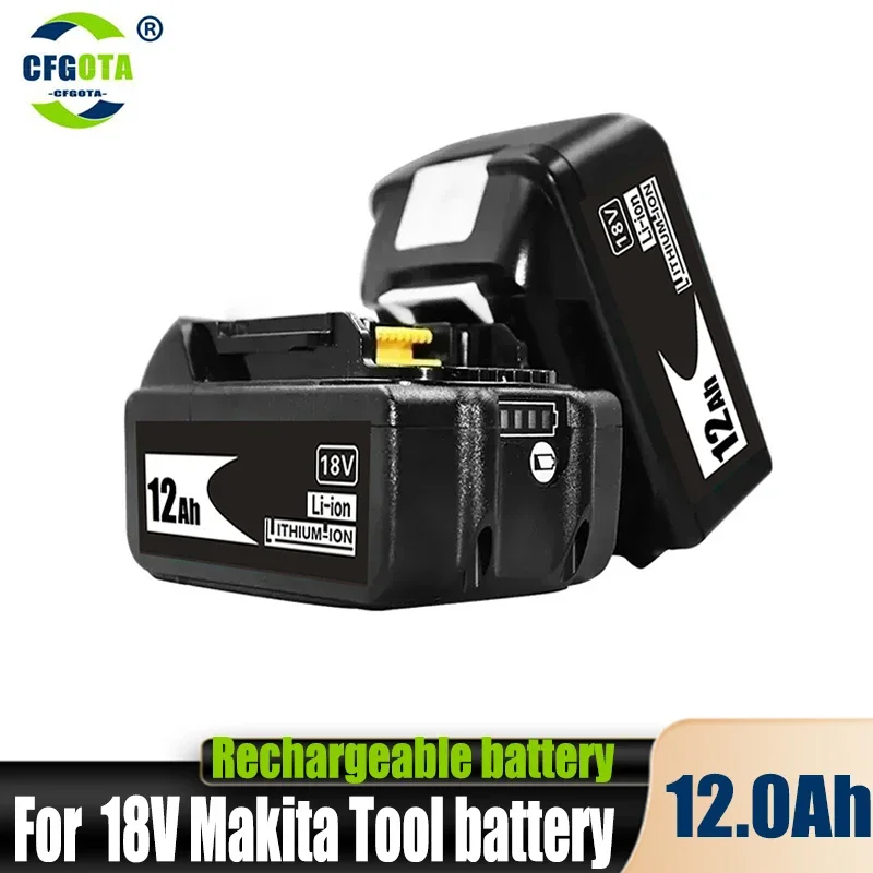 Batteria agli ioni di litio originale al 100% 18V 12.0Ah per Makita DDF487 DTW700 DGA404 DTD173 DHP487 Batteria sostitutiva per utensili elettrici 18v