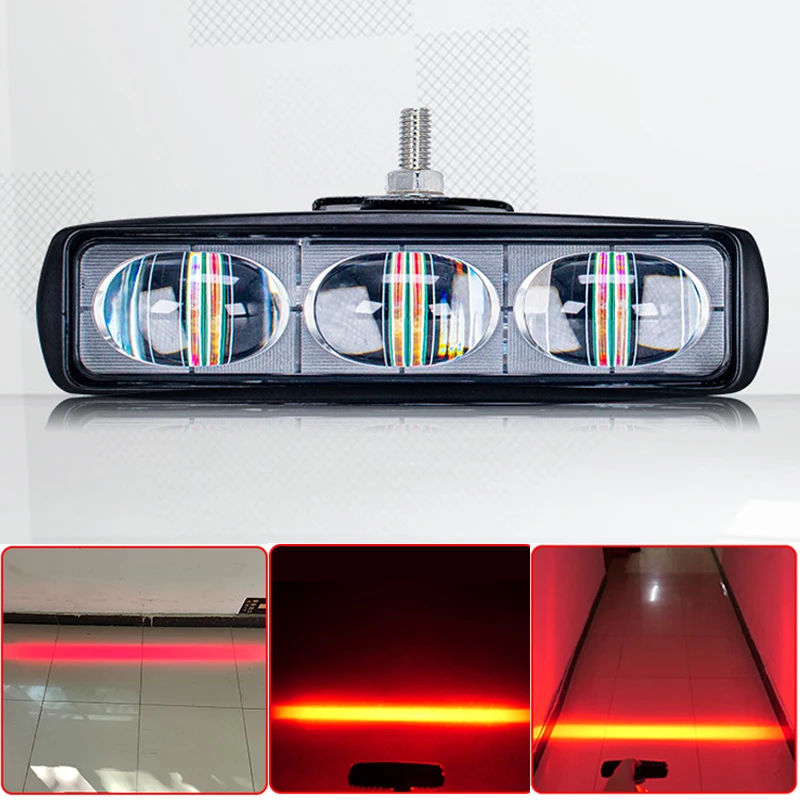 30W High Brightness 6LEDs Forklift Warning Light Super Focus Red Line Straight Beam Forktruck Danger Zone Forklift Safety Light