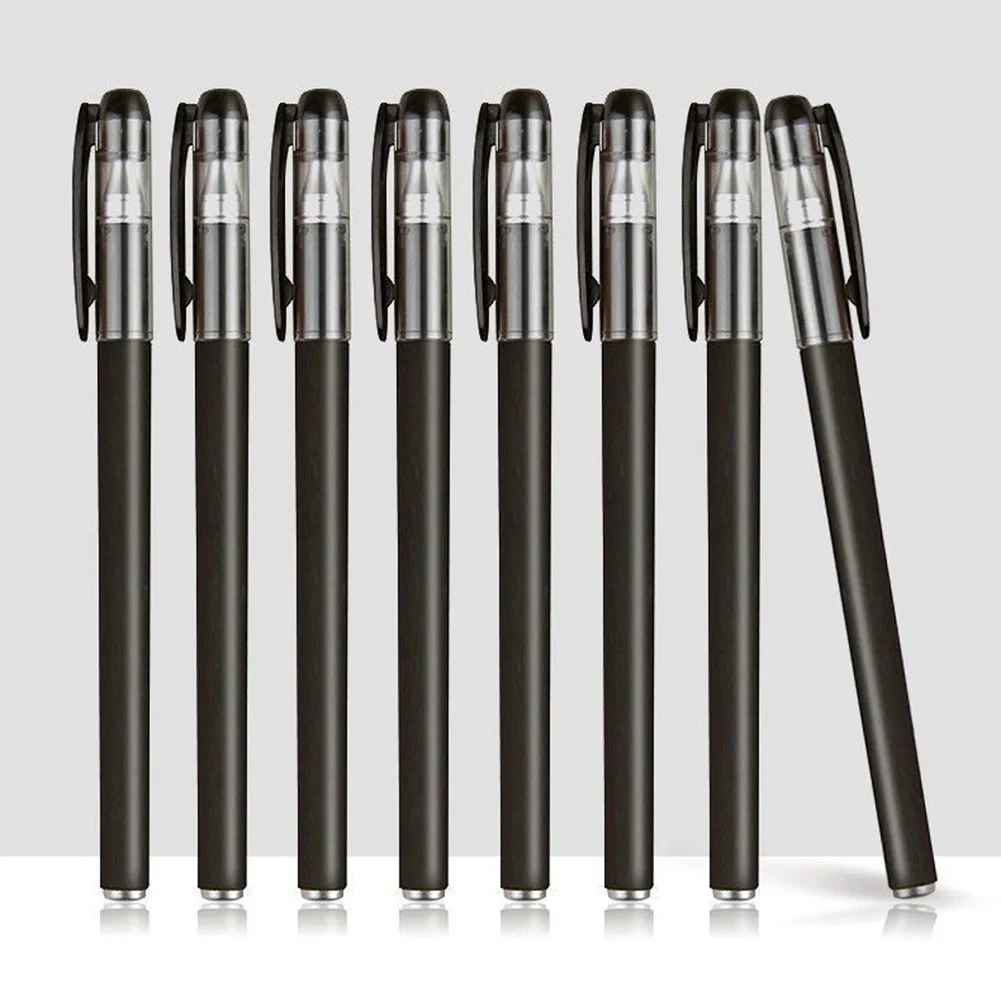 12 Pcs Liquid Ball Pen Quick Drying Test Signature Gel Pen 0.5mm Black Blue Ink School Office Ball Pen Stationer Supplies