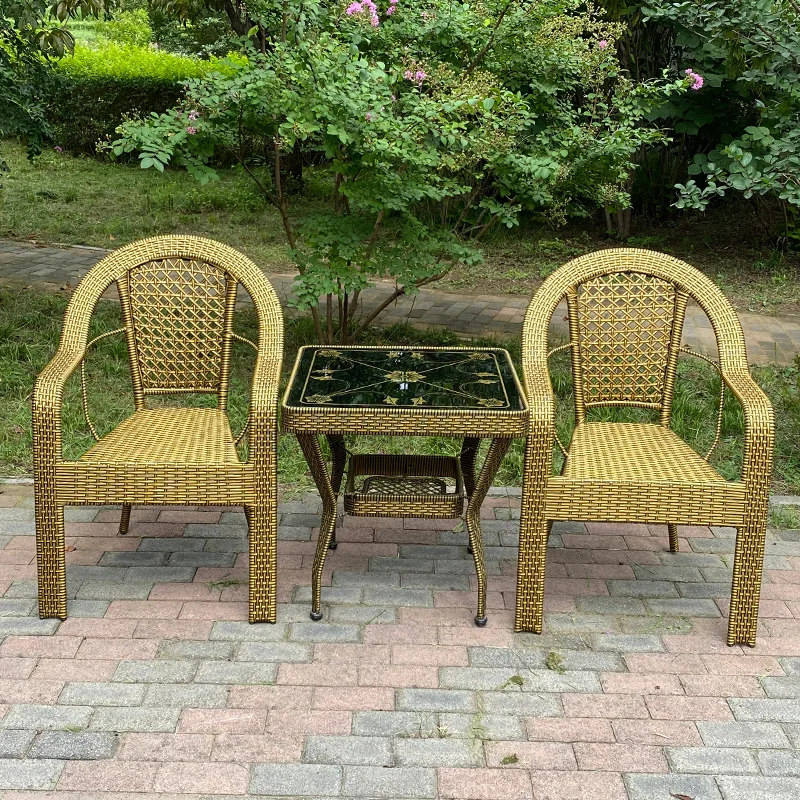 Rattan woven tables and chairs, villas, courtyards, garden hotels, lobbies, balconies, lounge areas, custom grand