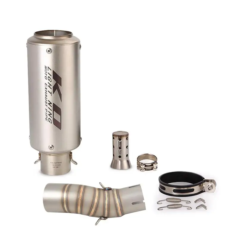 51mm Auspuffrohr für cfmoto 450sr 2015-2018 Motorrad Flucht Mid Link Rohr Edelstahl Schall dämpfer Slip auf abnehmbaren DB Killer – Detail 10