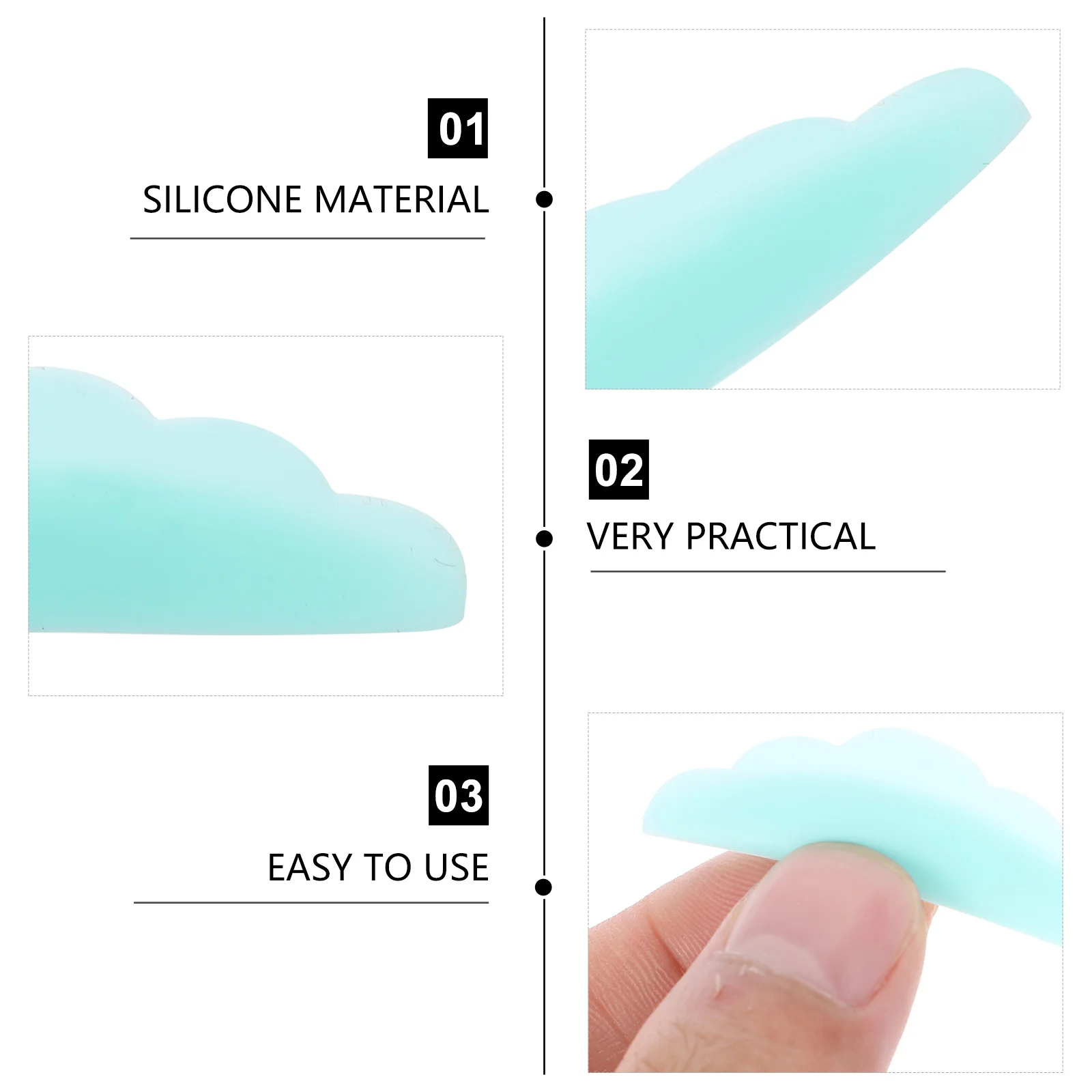 Wimperliftpads Herbruikbare siliconen voor wimperpermanentlift 5 maten Geschikt voor de meeste oogvormen Gereedschapsset Make-upaccessoires