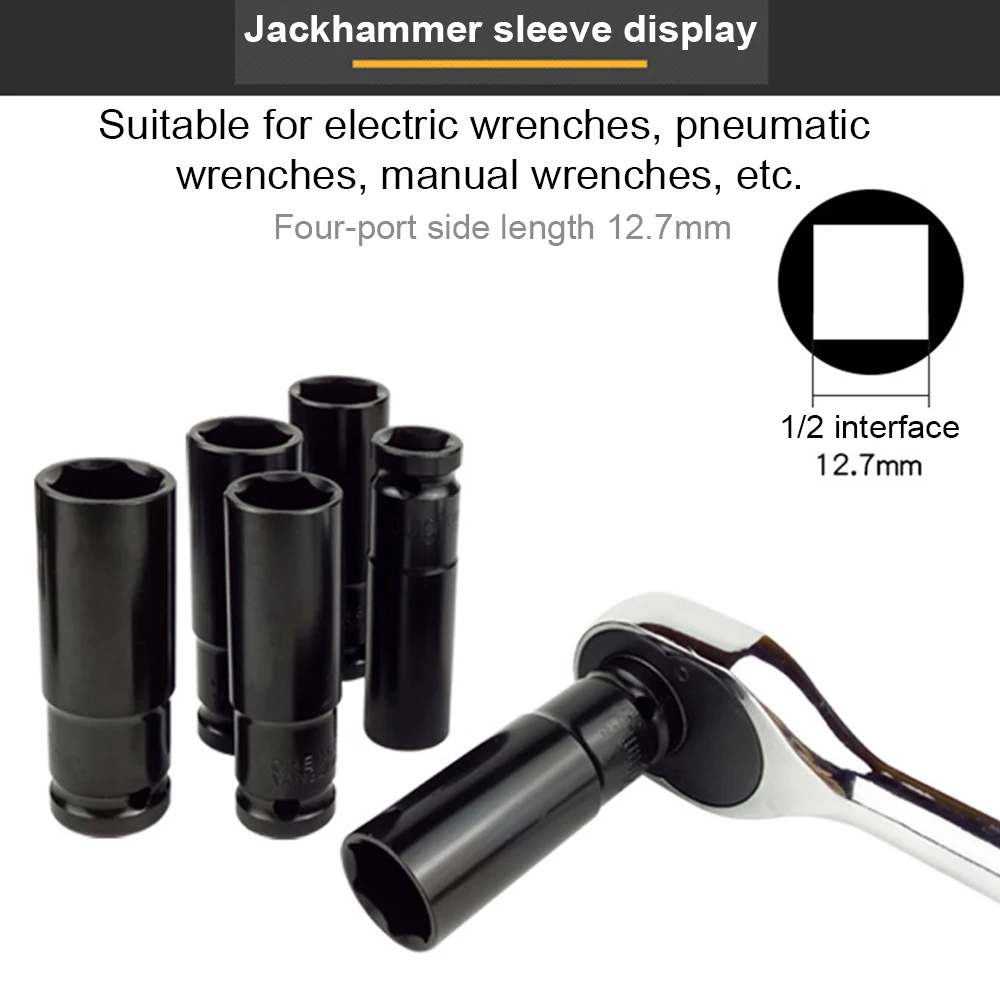 Imagem -04 - Cabeça de Soquete Pneumático Hexagonal Manga de Extensão de 10 Mm24 mm para Chave Elétrica Ferramentas Manuais Chave de Impacto Broca Cabeça de Soquete Sextavada