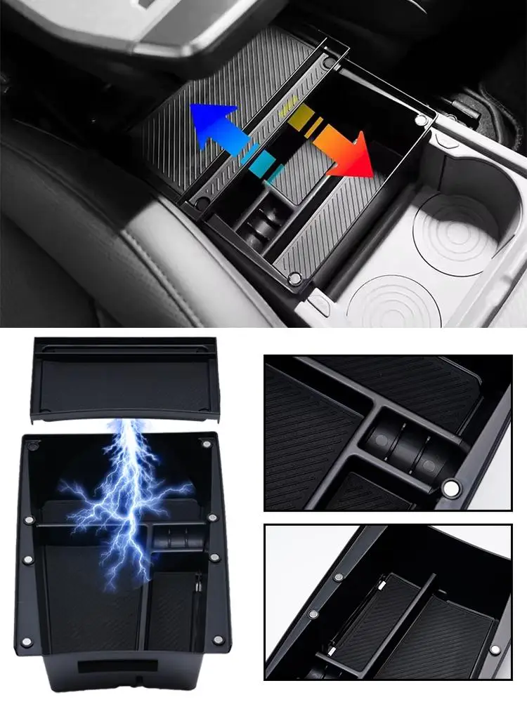 Accoudoir de Console sous la boîte de rangement, plateau organisateur pour Kia ev3, conduite à gauche/droite, boîte de rangement d'accoudoir de voiture, support de verre