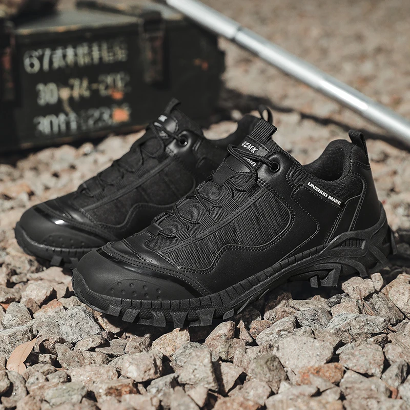 Men Tactical Boots Unisex Army Shoes Outdoor Hiking Boots Desert Top Military Boots Special Forces  Anti Slip Work Boot Lace Up