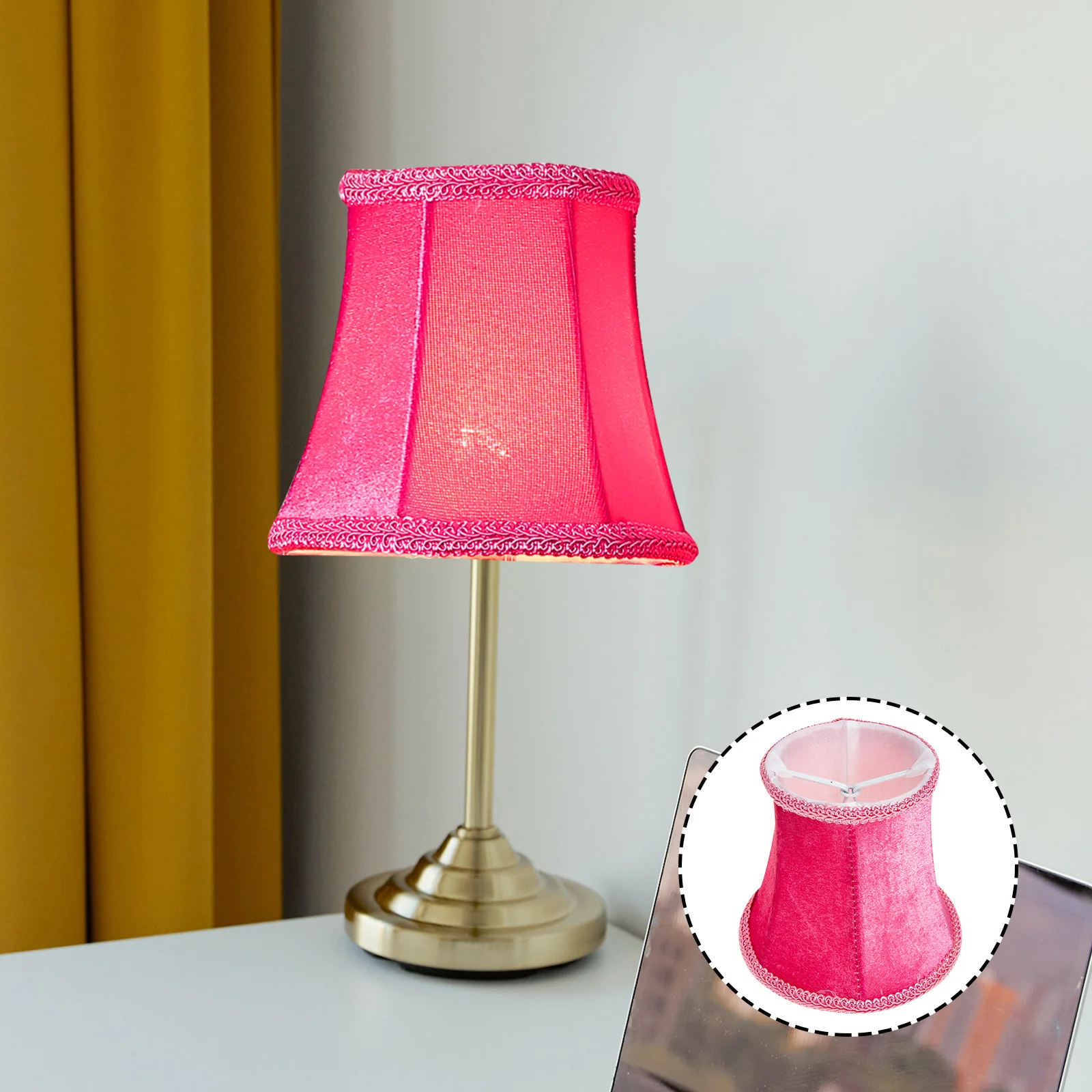 

Cloth Lampshade For Ceiling Iron Fabric Material Decorative Light Cover Easy Install Dust Insect Protection Living Room