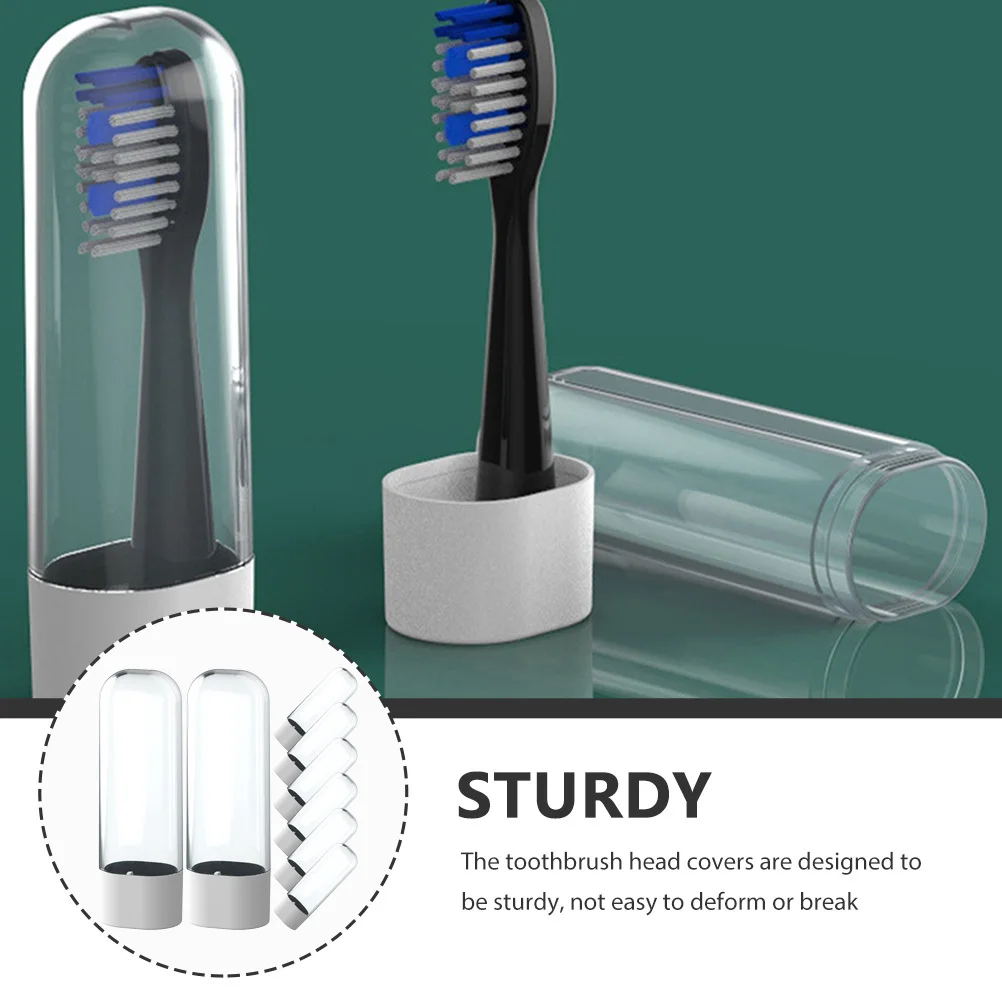 

8Pcs Electric Toothbrush Head Covers Transparent Reusable Portable Toothbrush Cap Protective Dust Cover Travel Accessories
