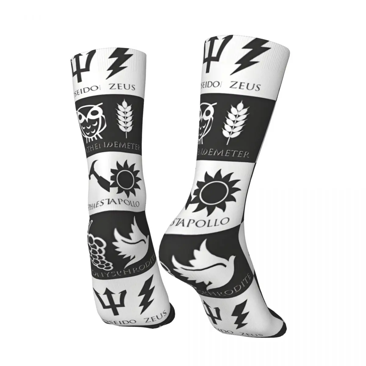 Chaussettes de compression rétro Greek Gods Phonecase pour hommes, chaussettes unisexes Harajuku, chaussettes fantaisie sans couture, chaussettes imprimées Crew