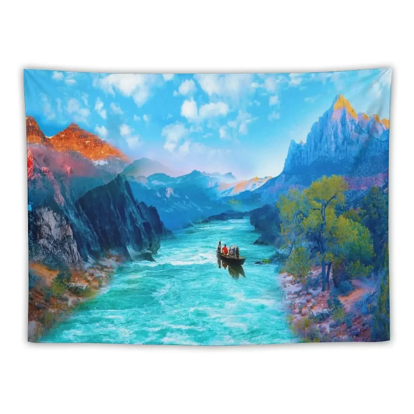 

Dramland, River, Forest, Sky and Mountains Tapestry Wall Deco Room Decor Aesthetic Wall Decorations Room Decorations Tapestry