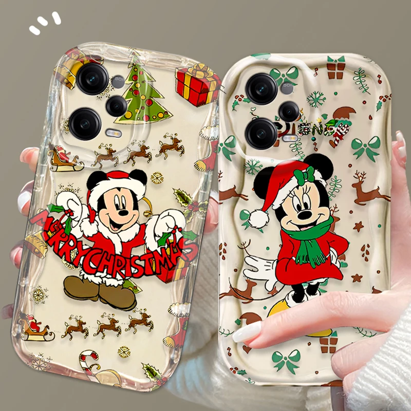 Christmas Disney Mickey Minnie Case For Xiaomi Redmi Note 13 12 Pro Plus 4G 5G 12S 11S 1110 10S 9 9S Redmi 14C 13C 12C A3 Cover