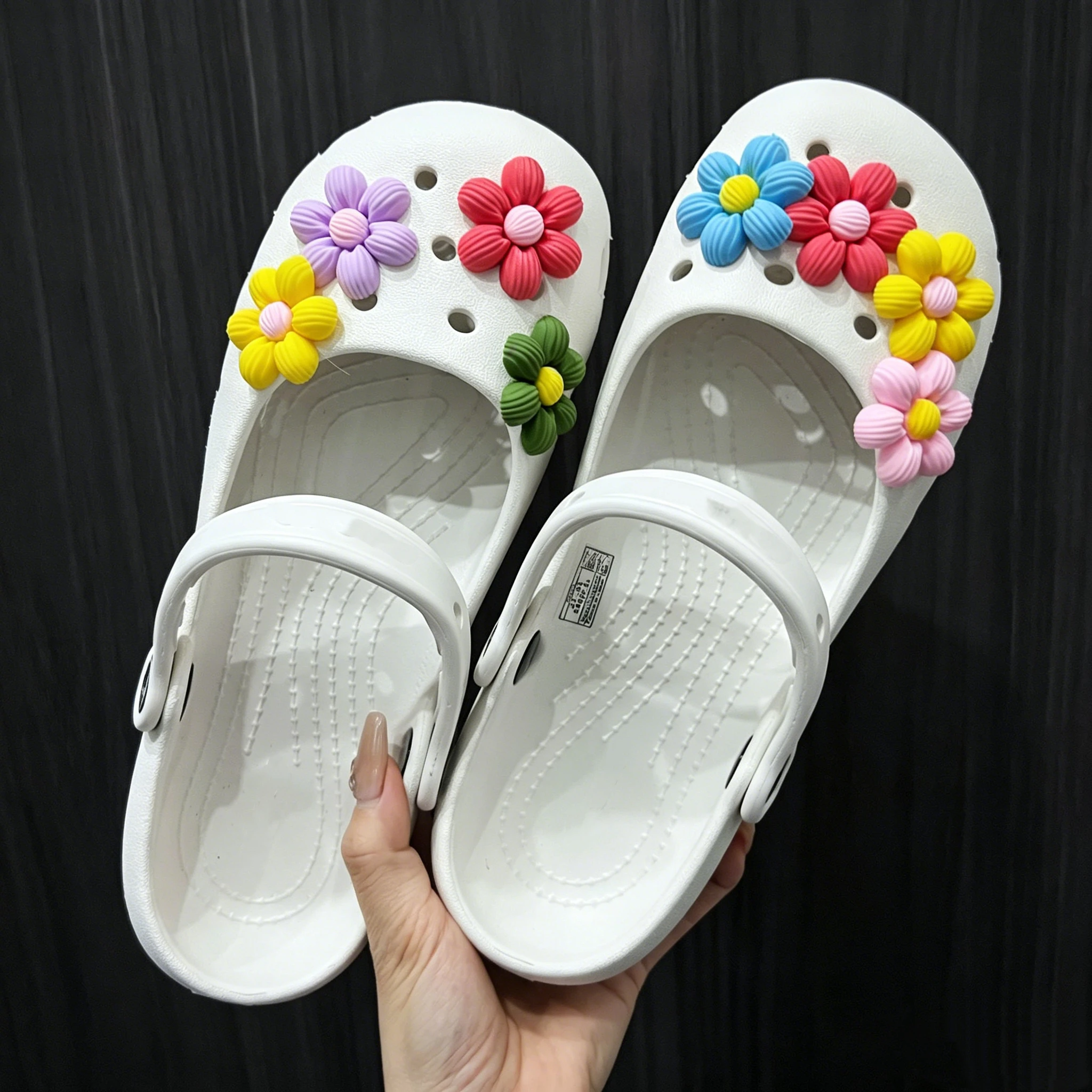Candy Color Flower Girl Ballet Shoe Decoration 2026 Summer Floral Diy Shoe Charms Set for Clogs Woman Sandals Garden Accessories