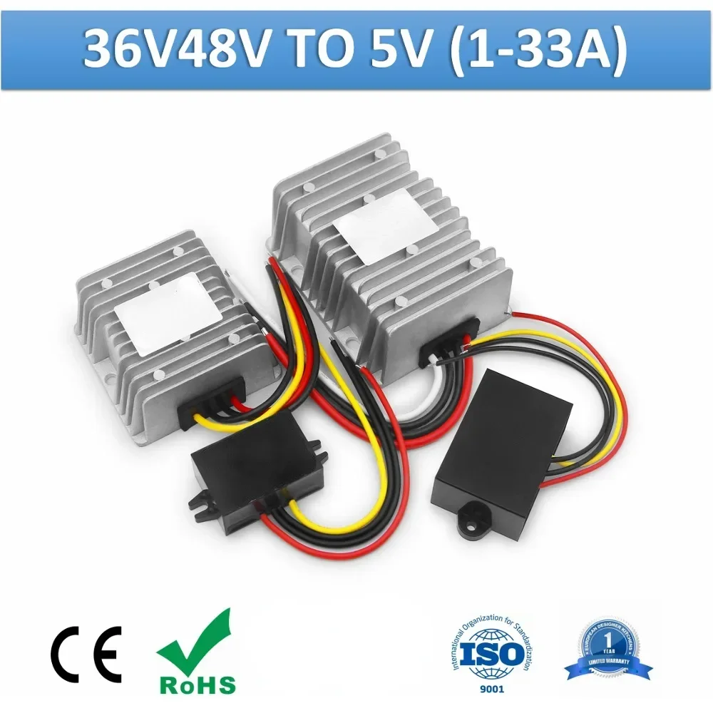 

DC DC Converter 48v 36v to 5v DC Converter Step Down Voltage Power 20-60v to 5v Buck Voltage Reducer DC Switching Power Supply