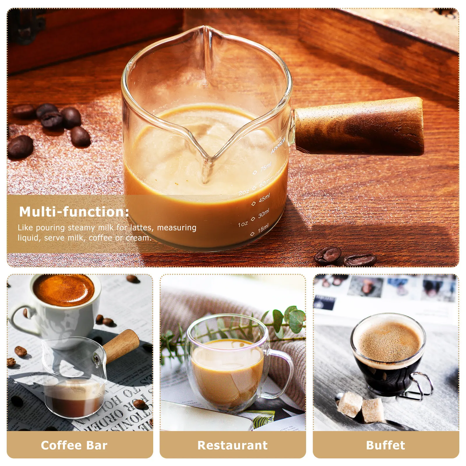 2 Peças Jarra de Vidro Premium - Espresso Shot Glass avaliação e preço