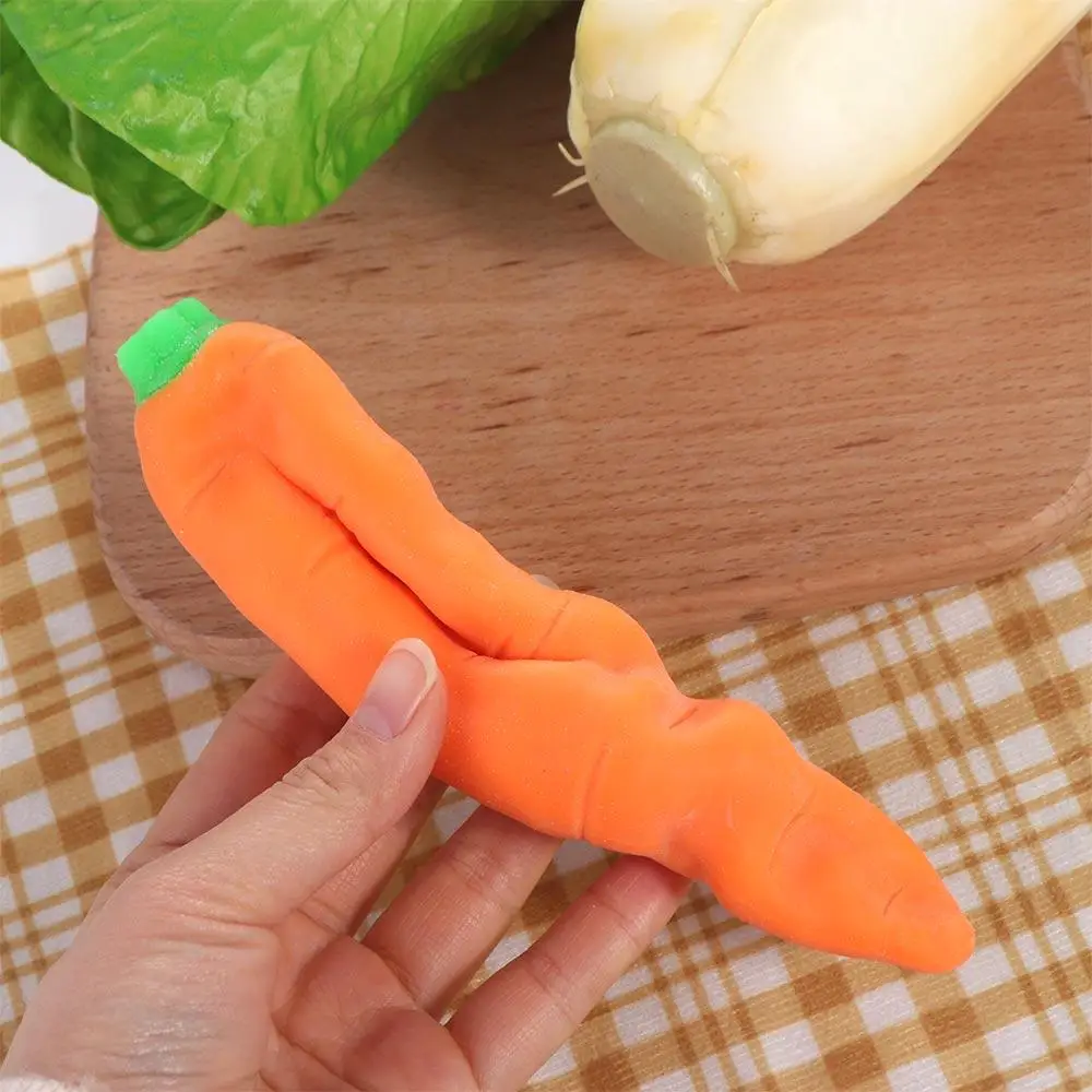 Anti Druck Spielzeug Gemüse Karotte Prise Spielzeug Speicher Sand Orange Karotte Quetschen Spielzeug Weichen Klebstoff Karotte Kinder Spielzeug