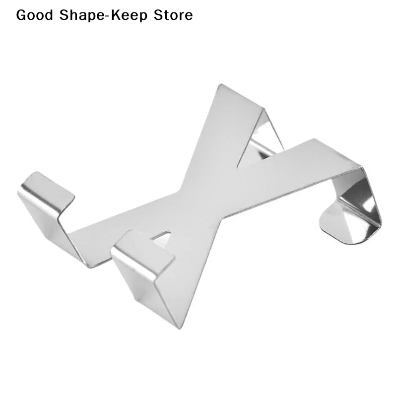 dailyX-Shaped Stainless Steel Coat Hanger Hook Rustproof Over Cabinet for Bathroom Kitchen Home Towel Utensil Organizer