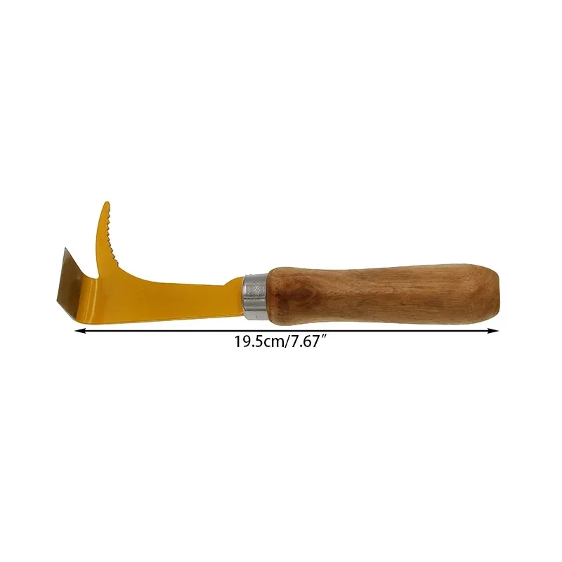 AWooden Handle Beekeeping Tools, Elbow Scraper, Multi Use Spray Painting, Spleen Knife, Pig Tail Cleaning Knife, Wholesale, 2Pcs