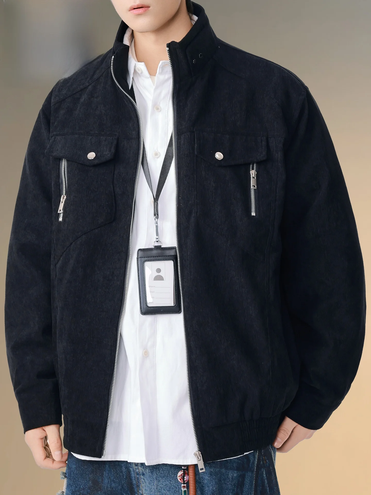 

Pierre Cardin American Sle Outdoor Workwear Jaet Casual Men's Spring Autumn Simple Brand Top Trendy Polyester Fiber