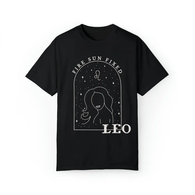 Leo T-Shirt, Zodiac T-Shirt, Astrology Shirt, Witchy Vibes, Minimal Celestial Shirt, Occult Comfort Colors