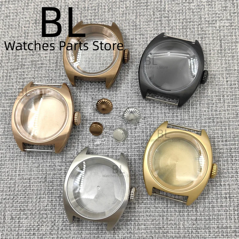 

BLIGER 36mm/39mm Brushed Watch Cases Sapphire Glass Big Crown/Small Crown Domed Fit NH34 NH35 NH36 NH38 ETA2824 PT5000 Movement