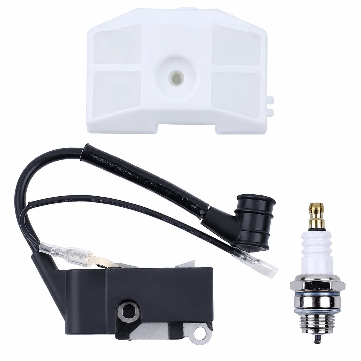 Ignition Coil Air Filter Spark Plug Kit For Chinese Chainsaw 4500 5200 5800 52cc 45cc 58cc Easy Start Tune Up Replacement Parts
