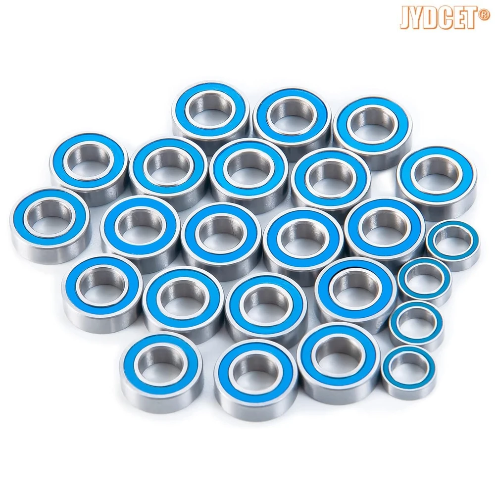 

24pcs Blue Rubber Sealed Bearing Kits - Precision High Speed Bearing for RC Tamiya 1/10 Electric Clodbuster Bullhead