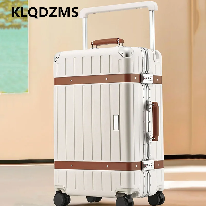 KLQDZMS Travel Luggage High Quality 20 Inch Boarding Box Aluminum Frame Trolley Case 24