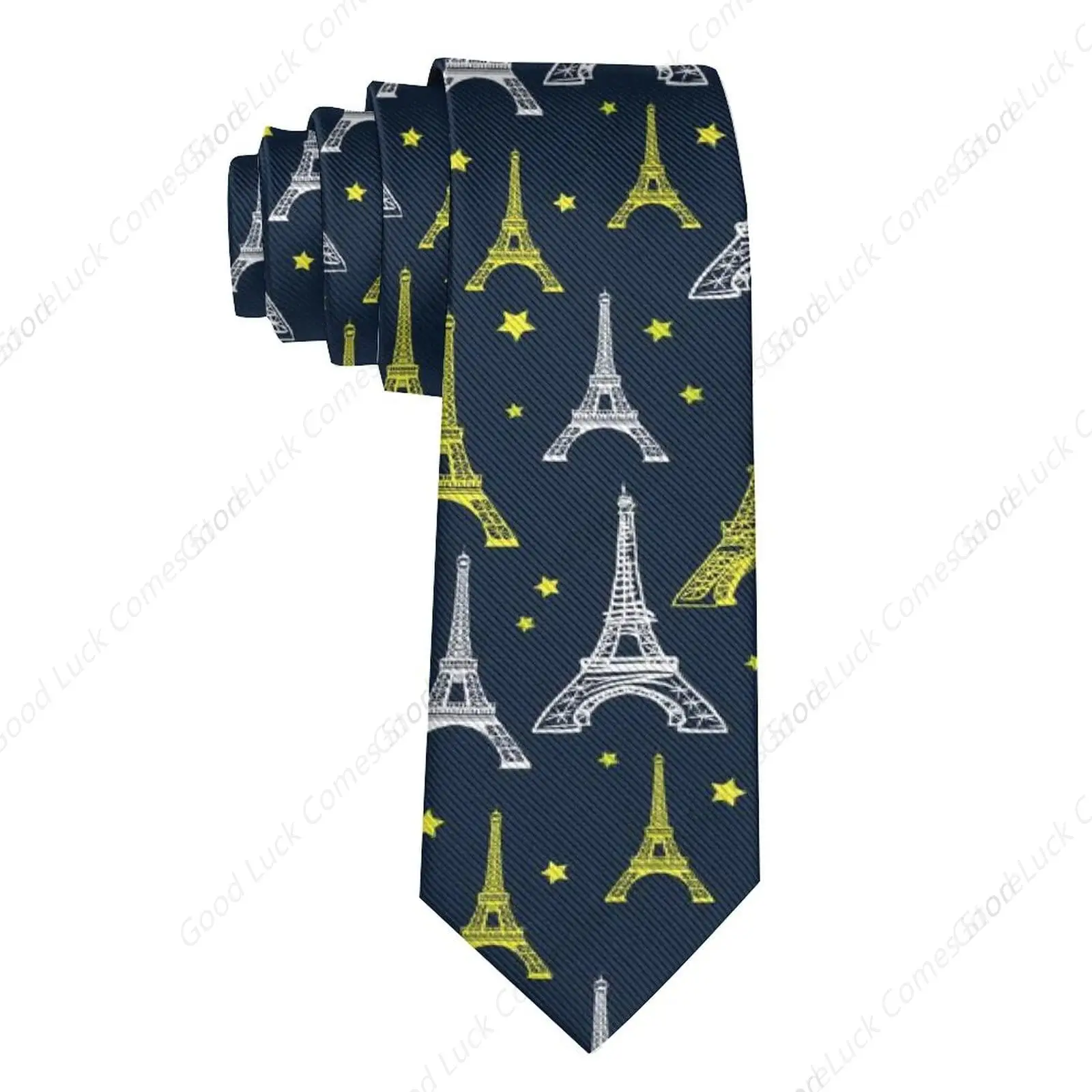 

Men's Novelty Necktie Cotton Skinny Necktie Tie, Paris Eiffel Tower, Teens Boy Party Ties Neckwear