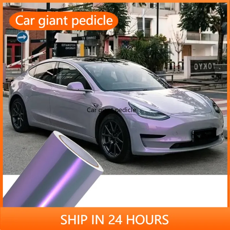 

Twin Candy Grey Purple Cyanine Vinyl Car Wrap film for vehicle coating Suitable for car vinyl stickers Bubble-free easy install